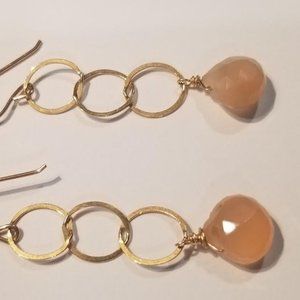 G/F piereced Moonstone earings